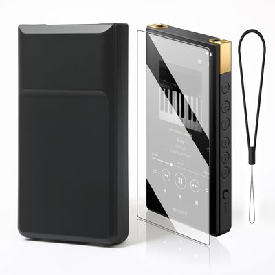 Soft Matte Silicone Protective Shell Skin Case Cover for Sony NW-ZX700 NW-ZX707 NW-ZX700 (Black)
