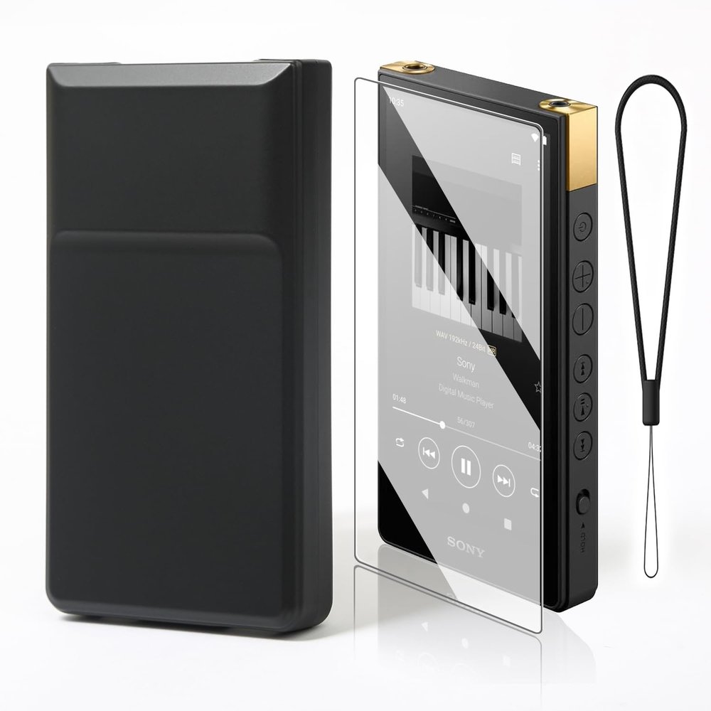 Soft Matte Silicone Protective Shell Skin Case Cover for Sony NW-ZX700 NW-ZX707 NW-ZX700 (Black)