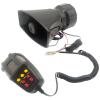 12V 100W Loudspeaker with 7-Tone Siren, Pa Microphone System, Remote Control, Square Mouth Alarm for Cars, Trucks, Suvs view 1