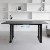 Smart 4-Leg Standing Desk Frame, Dual Motor Adjustable Desk Rack Frame, Electric Adjustable Height Compatible Desktop Size 37.4-62.99in, 220.46lbs Weight Capacity, Black Frame Only view 4