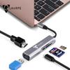 5 in 1 USB hubs USB C HUB with USB 3.0, HDMI, SD/Micro SD Cards Reader USB Type C PD Charging Adapter view 3