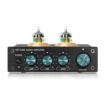 YUEHISY Phono Preamp, Stereo Audio HiFi Bench Preamplifier with Gain Gear, Low Noise, Easy Tube Replacement, for Turntables Record Players (US Plug)