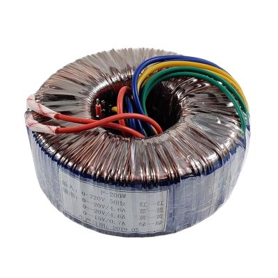 1pcs 20V-0 4.6A; 20V-0 4.6A; 15V-0 0.7A 200W Pure Copper toroidal Transformer Suitable for LM4766 1969 Power Amplifier