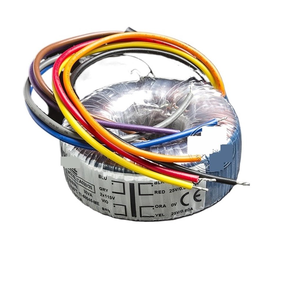 1pcs 50W Dual 9V, Dual 15V, Dual 12V, Dual 18V, Dual 25V Open toroidal Transformers Input Voltage: 0V-115V 2(Dual 18V)