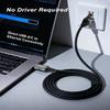 ZVOIYKM USB to Ethernet Cable 10FT/3M with USB C Port, Braided USB 3.0 A/C to RJ45 Gigabit LAN Network Cord, Gold Plated Connector for Laptop, PC, MacBook, iPad Pro, Game Console, Tablet view 2