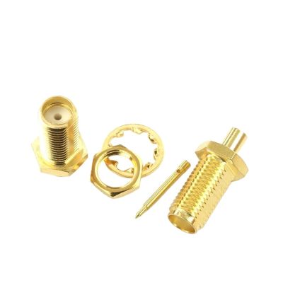 1-10PCS SMA-JB2/KB2/KFB2 Straight Elbow Male Female Soldering RP RG405 086 Cable Coaxial Connector Copper SMA Connector(J,5PCS)