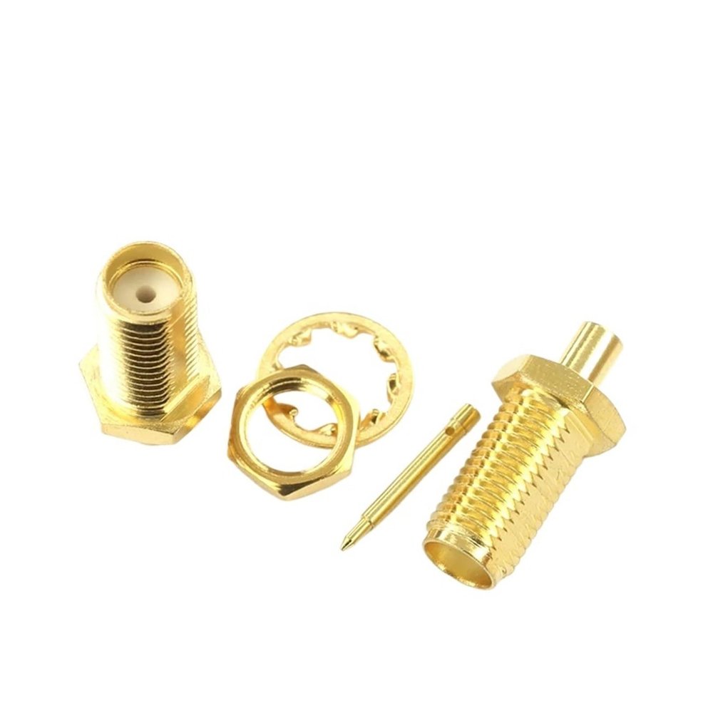 1-10PCS SMA-JB2/KB2/KFB2 Straight Elbow Male Female Soldering RP RG405 086 Cable Coaxial Connector Copper SMA Connector(J,5PCS)