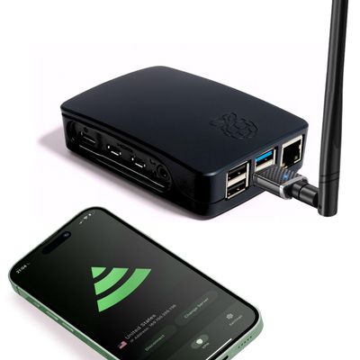 Pyramid Pi 4000 (Raspberry Pi Powered) Superfast VPN Travel Router | Dual-Band Portable WiFi Router for Travel, OpenWrt Open Source, AdGuard Built-in, RV/Business/Cruise