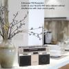 Wisoqu Radios Portable AM FM, Portable Radio with Bluetooth Speaker, Rechargeable Full Band Radio, AM FMradio for Home Outdoor Travel (Gold) view 3
