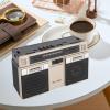 Wisoqu Radios Portable AM FM, Portable Radio with Bluetooth Speaker, Rechargeable Full Band Radio, AM FMradio for Home Outdoor Travel (Gold) view 4