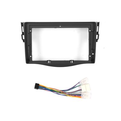 Car Stereo Navigation 9" Android Radio Mounting Frame Mask Bracket with Wiring Harness Specific Designed for Toyota RAV4 2007 2008 2009 2010 2011 2012
