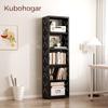 Kubohogar Metal Book Shelf, 5-Tier Bookshelf with Adjustable Shelves, Black view 2