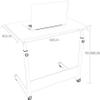 Adjustable Mobile Bed Table Portable Laptop Computer Stand Desks with Tablet Slot Cart Tray, Multifunction Workstation, view 3