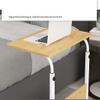 Adjustable Mobile Bed Table Portable Laptop Computer Stand Desks with Tablet Slot Cart Tray, Multifunction Workstation, view 4