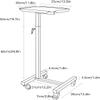 Adjustable Overbed Table with Wheels, Pneumatic Mobile Standing Desk, Laptop Desk for Home Use, view 2