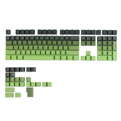 133 Backlit Keycaps Gradients Green Set Double Shot OEM for Mechanical Keyboard Double Shot PBT Keycaps