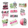 10 Pcs Golf Girl Stickers  Funny Vinyl Decals for Girls Who Love Golf  Laptop, Water Bottle, Journal Decor  Cute Gifts for Golfers, Teens, Women, and Golf Squad Friends (G1, 6 inch) view 1