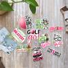 10 Pcs Golf Girl Stickers  Funny Vinyl Decals for Girls Who Love Golf  Laptop, Water Bottle, Journal Decor  Cute Gifts for Golfers, Teens, Women, and Golf Squad Friends (G1, 6 inch) view 2