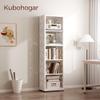 Kubohogar Book Shelf, 5 Tier Metal Bookshelf with Adjustable Shelves, Open Shelf Bookcase for Home Office & Living Room, CD Storage Racks, White 16" Wide view 4