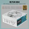 1000W PSU ATX 3.1 PCIe 5.1 Ready Fully Modular Gaming Power Supply 80 Plus Gold with 12V-2x6 GPU Power Cable Zero RPM Smart Fan Mode 120MM Low Noise 110-230V 20+4 Pin for Desktop PC White view 4