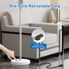 Mobile Charging Tower - 5 AC Outlet,4 PD20W USB Ports,Retractable Power Cable,Home Office School Library White view 3