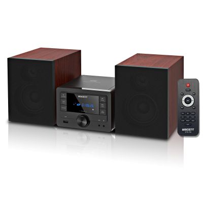 WISCENT Bluetooth Stereo System 40W for Home, CD Player with Wireless Streaming, MP3/USB/Audio in/FM Radio, Powerful Home Audio Sound System