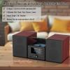 WISCENT Bluetooth Stereo System 40W for Home, CD Player with Wireless Streaming, MP3/USB/Audio in/FM Radio, Powerful Home Audio Sound System view 3