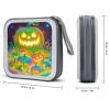 CD Case 40 Capacity CD DVD Case Wallet Holder Colorful Luminous Pumpkin Portable Storage Binder for Office Home Travel Car view 2