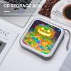 CD Case 40 Capacity CD DVD Case Wallet Holder Colorful Luminous Pumpkin Portable Storage Binder for Office Home Travel Car view 4