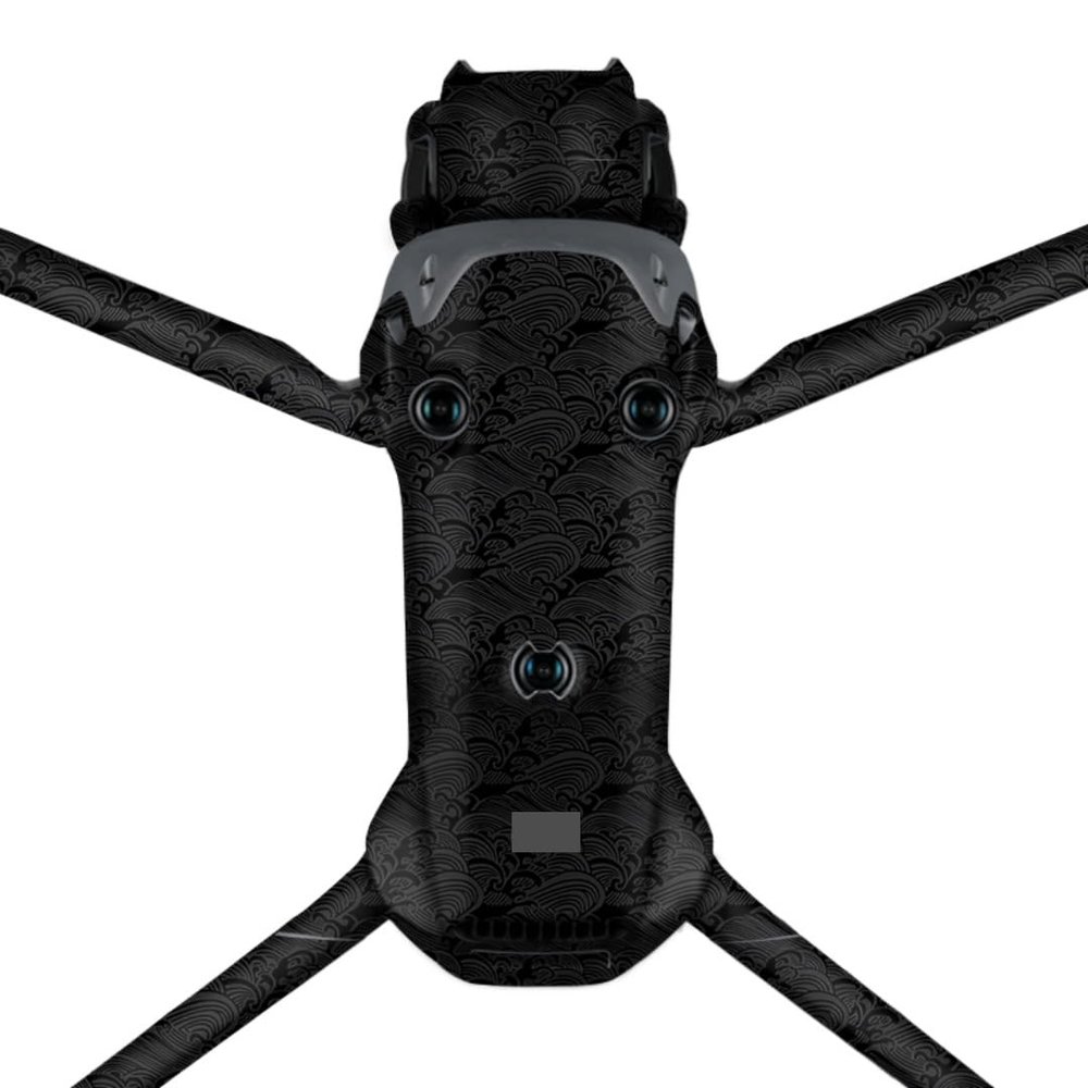 Anti-Scratch Skin Mavic 4 Pro Decal Skins for DJI Mavic 4 Pro Premium Sticker Protective Wrap Cover Film Photographic Video Equipment Accessories Decals (Wave Black)
