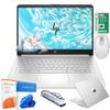 HP Ultra Thin 14" Laptop with Copilot, Intel N150, 16GB RAM, 384GB(128GB eMMC+256GB SD Card)  HUB  Mouse, Windows 11 Pro, 1-Year Office 365, Lightweight Silver Notebook for Work & School view 1