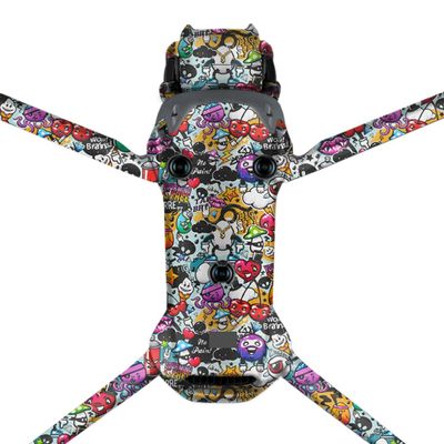 Anti-Scratch Skin Mavic 4 Pro Decal Skins for DJI Mavic 4 Pro Premium Sticker Protective Wrap Cover Film Photographic Video Equipment Accessories Decals (Graffiti White)