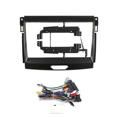 Car Stereo Navigation 9" Android Radio Mounting Frame Mask Bracket with Wiring Harness Specific Designed for Ford Ranger 2014 2015 2016 2017