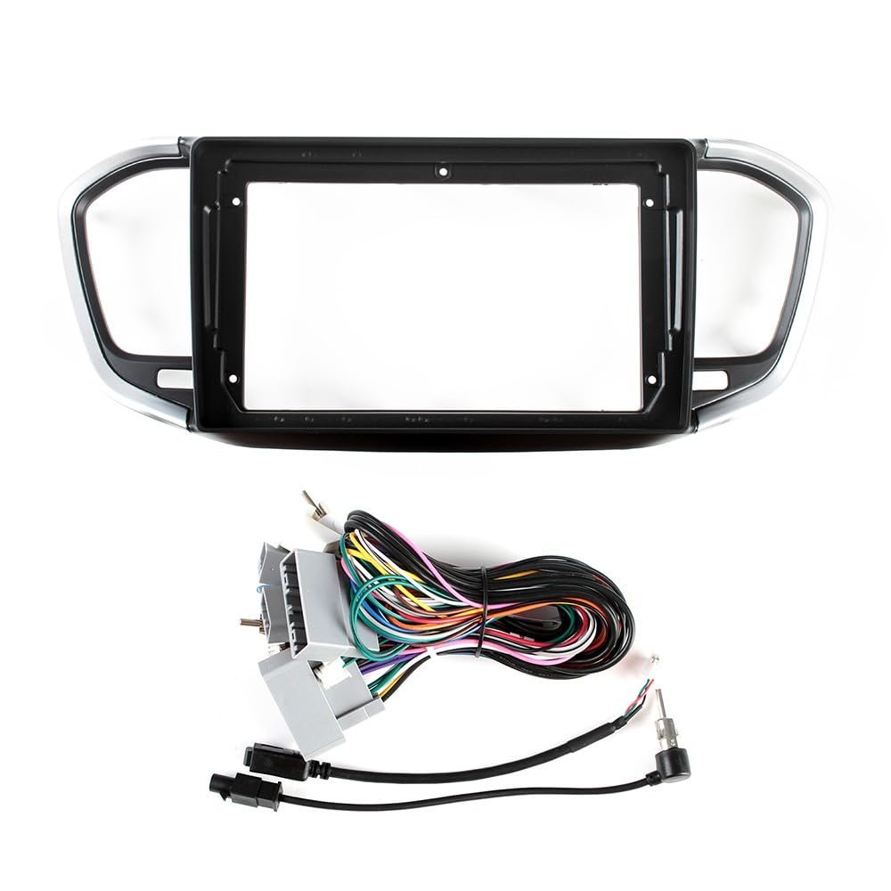 Car Stereo Navigation 9" Android Radio Mounting Frame Mask Bracket with Wiring Harness Specific Designed for Lada Vesta NG 2023