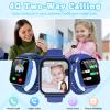 4G Kids Smart Watch GPS Tracker, Smartwatch for Kid with Video Calling, Voice Chat, Class Mode, SOS , Pedometer, Alarm, Games, SIM Card HD Touch Screen Phone Watch Gift for 4-12 Girls Boys, Blue view 3