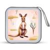 CD Case 40 Capacity CD DVD Case Wallet Holder Funny Cartoon Kangaroo Zoo Portable Storage Binder for Office Home Travel Car view 1