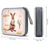 CD Case 40 Capacity CD DVD Case Wallet Holder Funny Cartoon Kangaroo Zoo Portable Storage Binder for Office Home Travel Car view 2