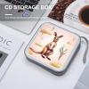 CD Case 40 Capacity CD DVD Case Wallet Holder Funny Cartoon Kangaroo Zoo Portable Storage Binder for Office Home Travel Car view 4