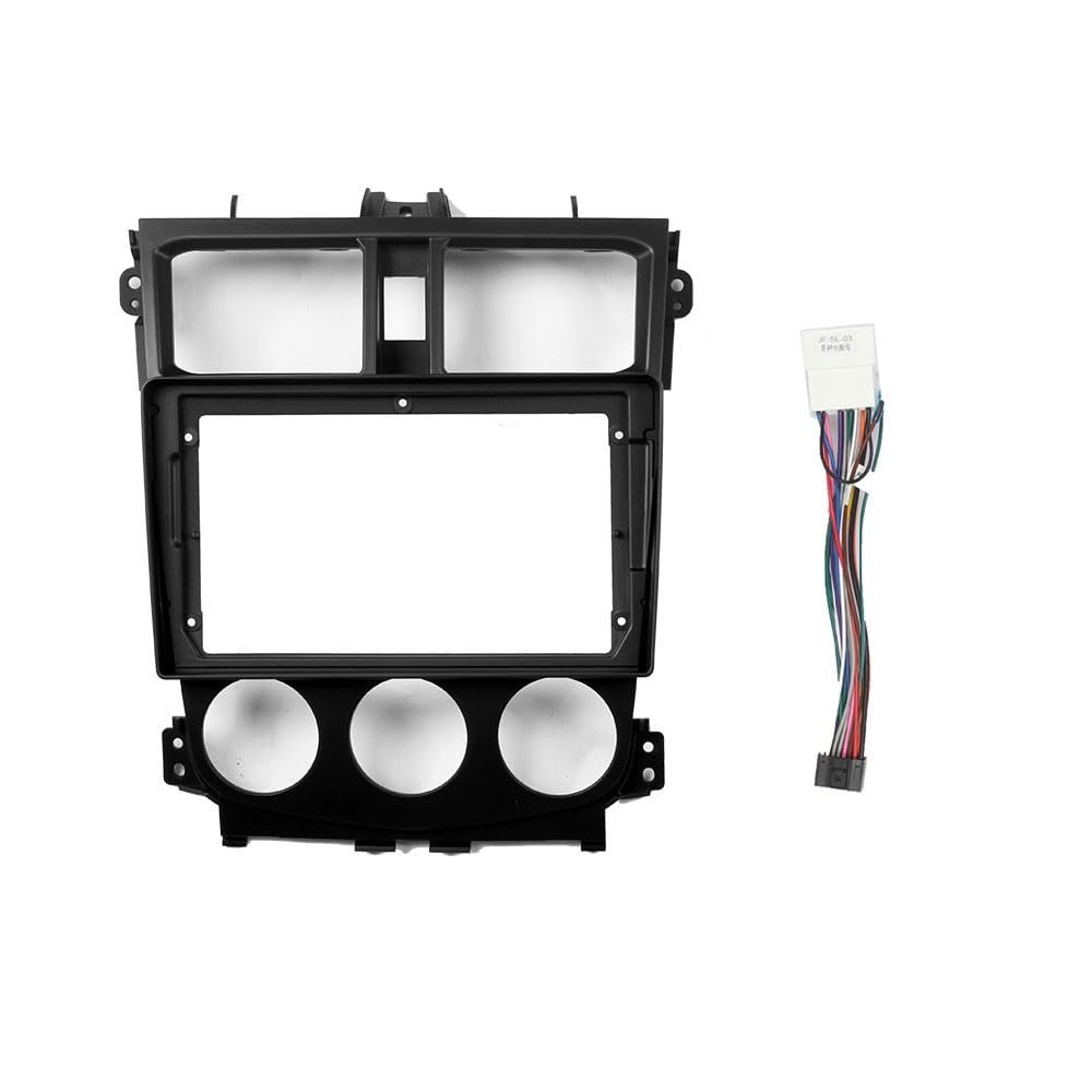Car Stereo Navigation 9" Android Radio Mounting Frame Mask Bracket with Wiring Harness Specific Designed for Mitsubishi Colt Plus 2013 2014 2015 2016 2017 2018 2019 2020 2021