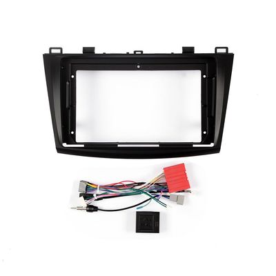 Car Stereo Navigation 9" Android Radio Mounting Frame Mask Bracket with Wiring Harness Specific Designed for Mazda 3 Axela 2013 2014 2015 2016 2017 2018