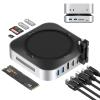 BAOZEE Mac mini M4 Dock with NVMe SSD Enclosure, 40Gbps 8TB SSD Support, 10-in-2 USB-C Hub with 2USB-A, USB-C, 10Gbps, 2USB-A 5Gbps, HDMI, DP, SD/TF Reader, Magnetic Cover view 1