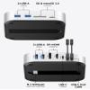 BAOZEE Mac mini M4 Dock with NVMe SSD Enclosure, 40Gbps 8TB SSD Support, 10-in-2 USB-C Hub with 2USB-A, USB-C, 10Gbps, 2USB-A 5Gbps, HDMI, DP, SD/TF Reader, Magnetic Cover view 2