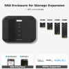 BAOZEE Mac mini M4 Dock with NVMe SSD Enclosure, 40Gbps 8TB SSD Support, 10-in-2 USB-C Hub with 2USB-A, USB-C, 10Gbps, 2USB-A 5Gbps, HDMI, DP, SD/TF Reader, Magnetic Cover view 3
