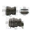XQFVOIQR P60 Series Aviation Plug and Socket Circular Connector 45/47 core Meter 60MM Aviation Plug(45 Core) view 2