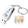 64GB 100Pcs Custom Mini Swivel USB 2.0 Flash Drive, Bulk Personalized Metal Thumb Drives, Engraving/Printing Your Logo & Text on Double-Sided Memory Stick for Office/School/Company/Photography view 1