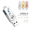 64GB 100Pcs Custom Mini Swivel USB 2.0 Flash Drive, Bulk Personalized Metal Thumb Drives, Engraving/Printing Your Logo & Text on Double-Sided Memory Stick for Office/School/Company/Photography view 4