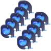 3 5 10 Pcs Letra Tag Tapes 12mm Plastic Label Ribbon Compatible with A16952 A16951 A12267 for QX50 Label Maker(10PK Blue-Plastic) view 1