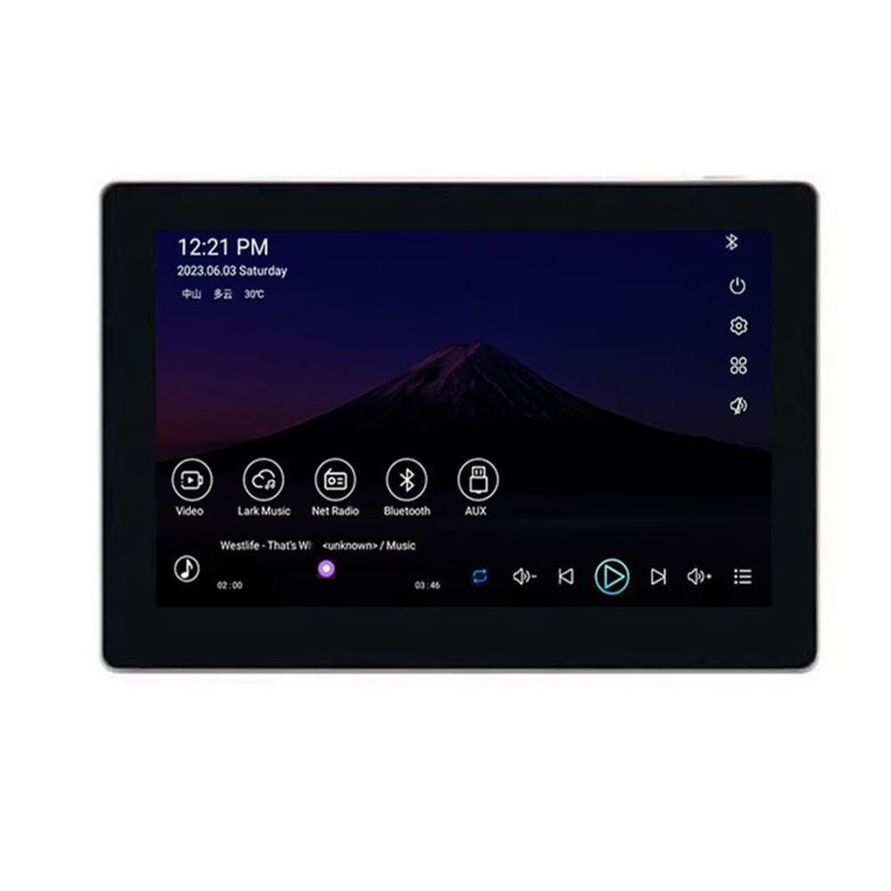 Cwmiibili 7 Inch Android 11 Smart Home Background Music Panel Stereo Sound WiFi Bluetooth Audio (B)