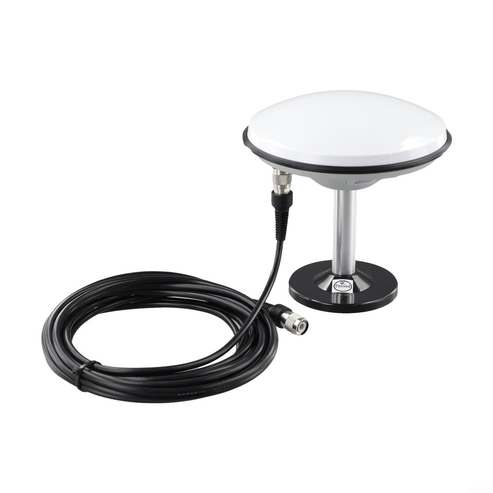 L1 L2 GNSS RTK-Antenna with Base and 5M Cable, Wide-Angle Circular Polarization, GPS for GLONASS/Galileo/Beidou Multiband Positioning, IP67 for Mapping Construction Operations(S-M-A)