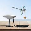 L1 L2 GNSS RTK-Antenna with Base and 5M Cable, Wide-Angle Circular Polarization, GPS for GLONASS/Galileo/Beidou Multiband Positioning, IP67 for Mapping Construction Operations(S-M-A) view 2